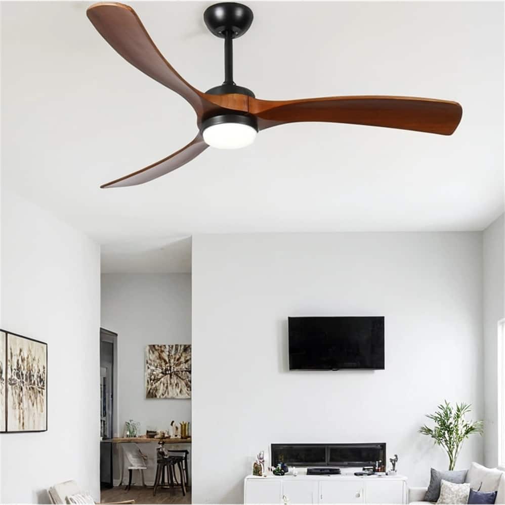 52 "3 Solid Wood Leaf Ceiling Fan Lights