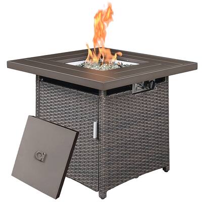 28 inch Gas Fire Pit Table 50,000 BTU Outdoor Propane Fire Pit Table