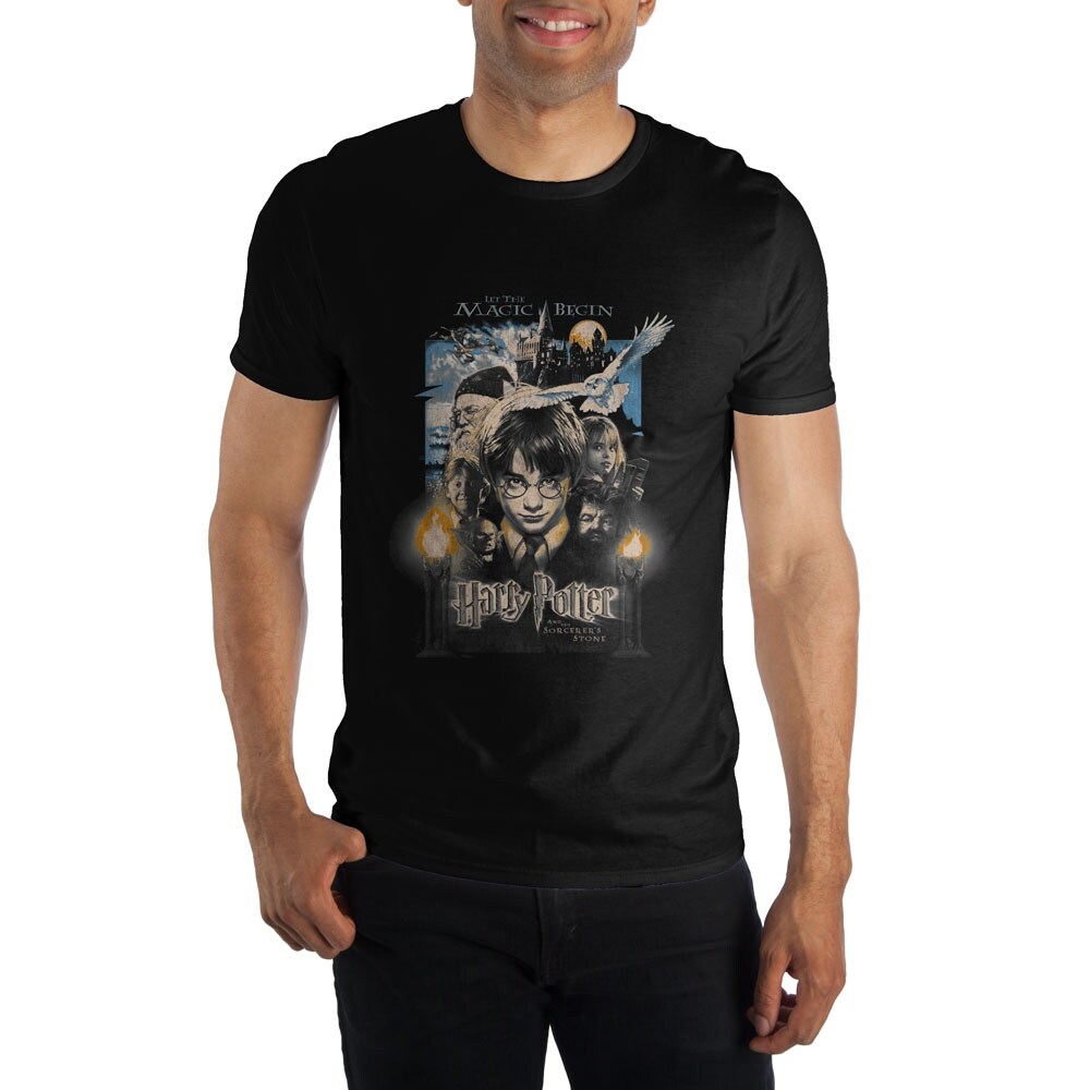 Shop Harry Potter The Sorcerers Stone Poster Mens T Shirt Free