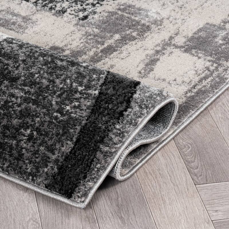 World Rug Gallery Abstract Polypropylene Machine-Made Circle Area Rug