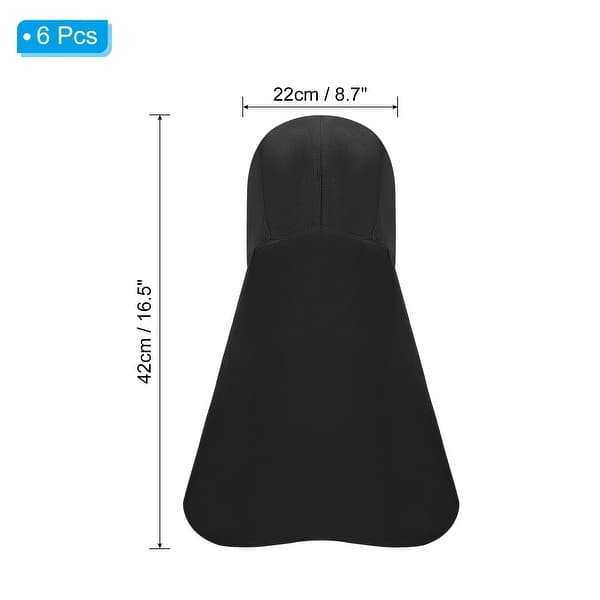 slide 2 of 6, 6pcs Hard Hat Sun Shade, Neck Shade Cooling Skull Cap, Black - M (US 10) Black - M (US 10)
