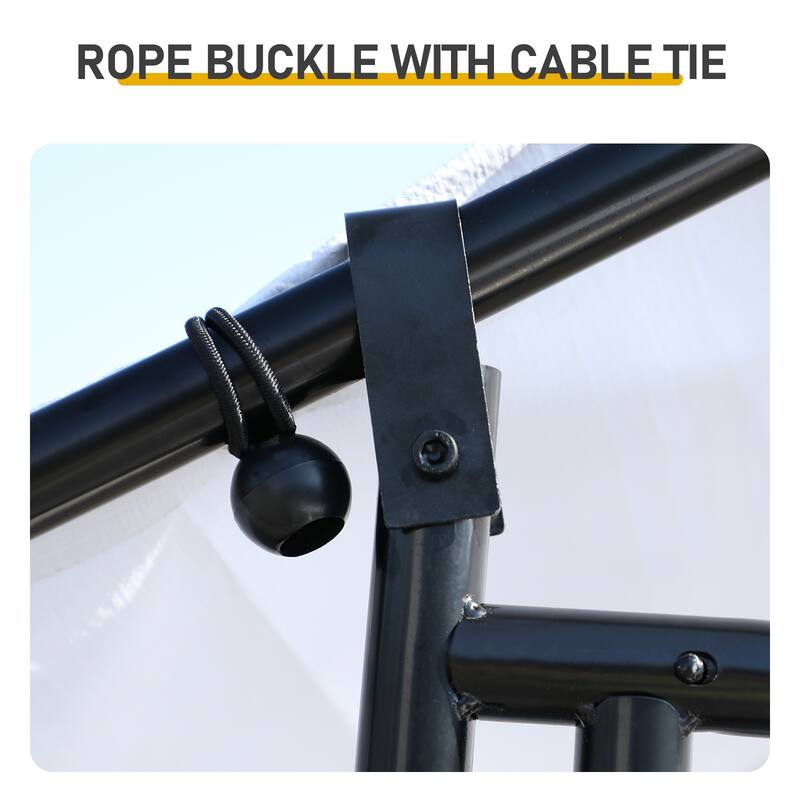 6.5 x 10 ft Metal Chicken Coop, Waterproof Poultry Cage for Backyard