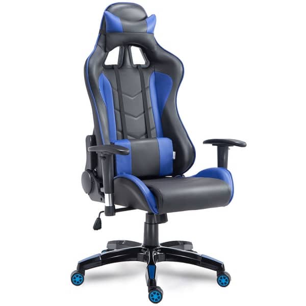 Costway High Back Executive Racing Reclining Gaming Chair Swivel Pu Overstock 15969312