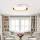 Modern Minimalist Metal Shaded Drum Flush Mount Ceiling Light