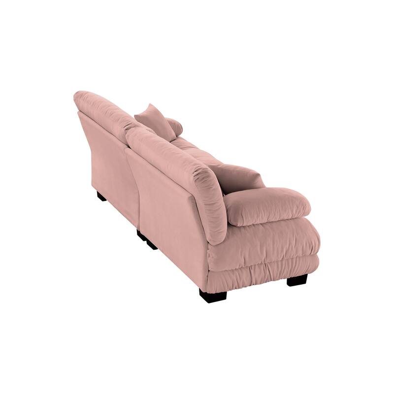 94.4" Chenille 3-Seat Sofa with Bolster Arms & Deep Cushions