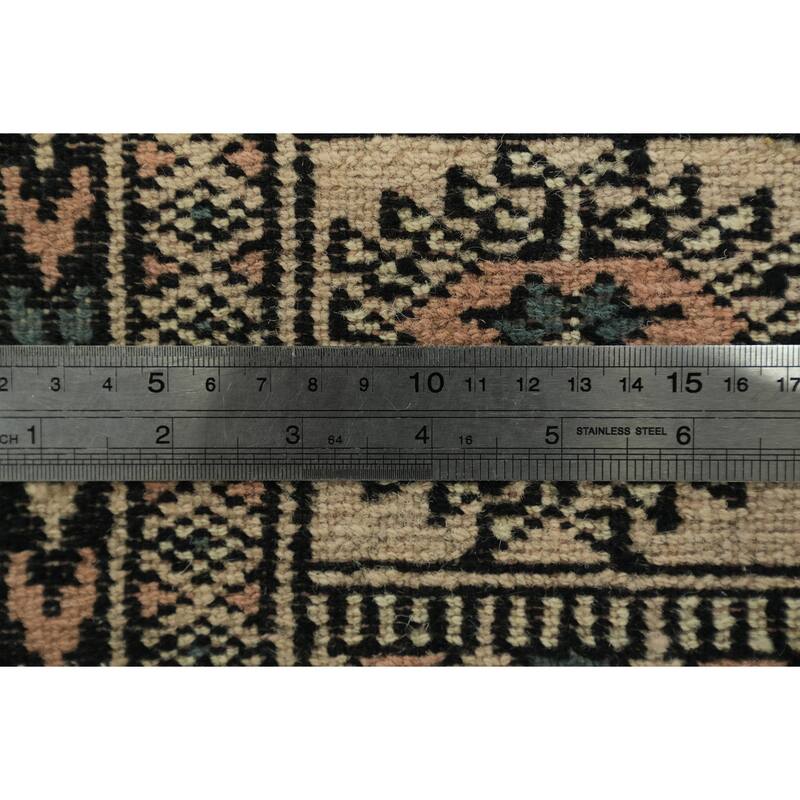 Hand Knotted Oriental 100% Wool Carpet Traditional All-Over Beige & Ivories Bokhara Area Rug - 8' 6'' X 6' 0''