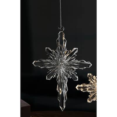 Bethlehem Star Hanging Christmas Ornaments - 6.25" - Clear - 12ct