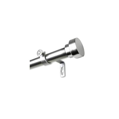 Adjustable Curtain Rod 160-240 Inch, Satin Nickel Finish, Rustic Home Decor Hardware - M