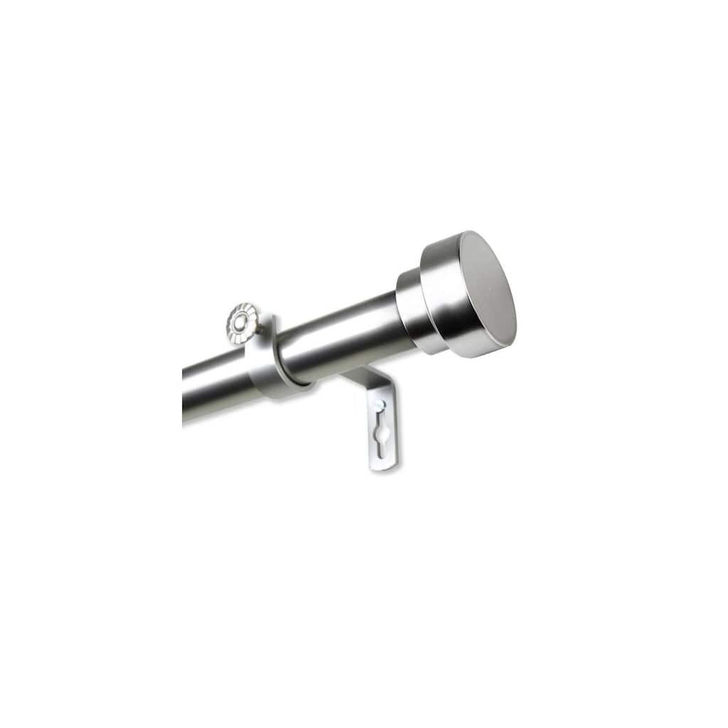 Adjustable Curtain Rod 160-240 Inch, Satin Nickel Finish, Rustic Home Decor Hardware - M