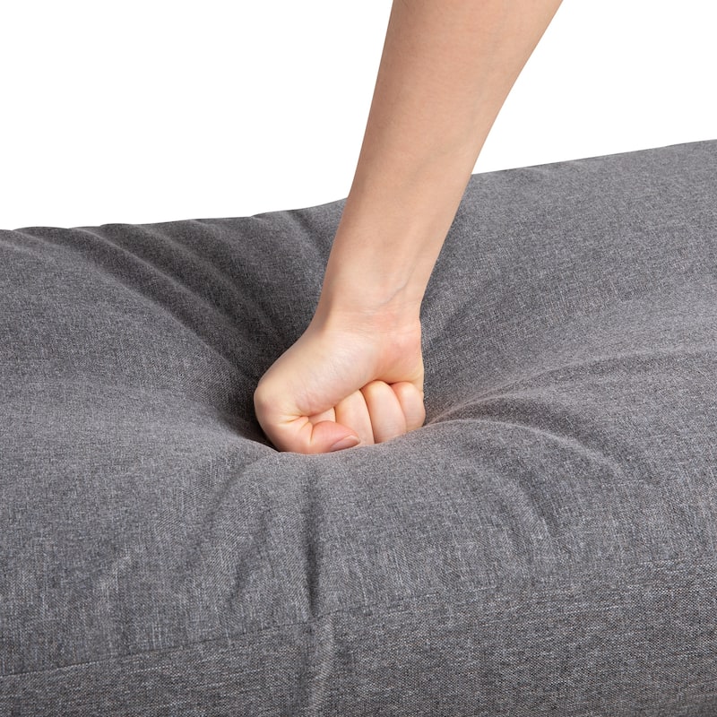 Metal Outdoor Ottoman with Cushion