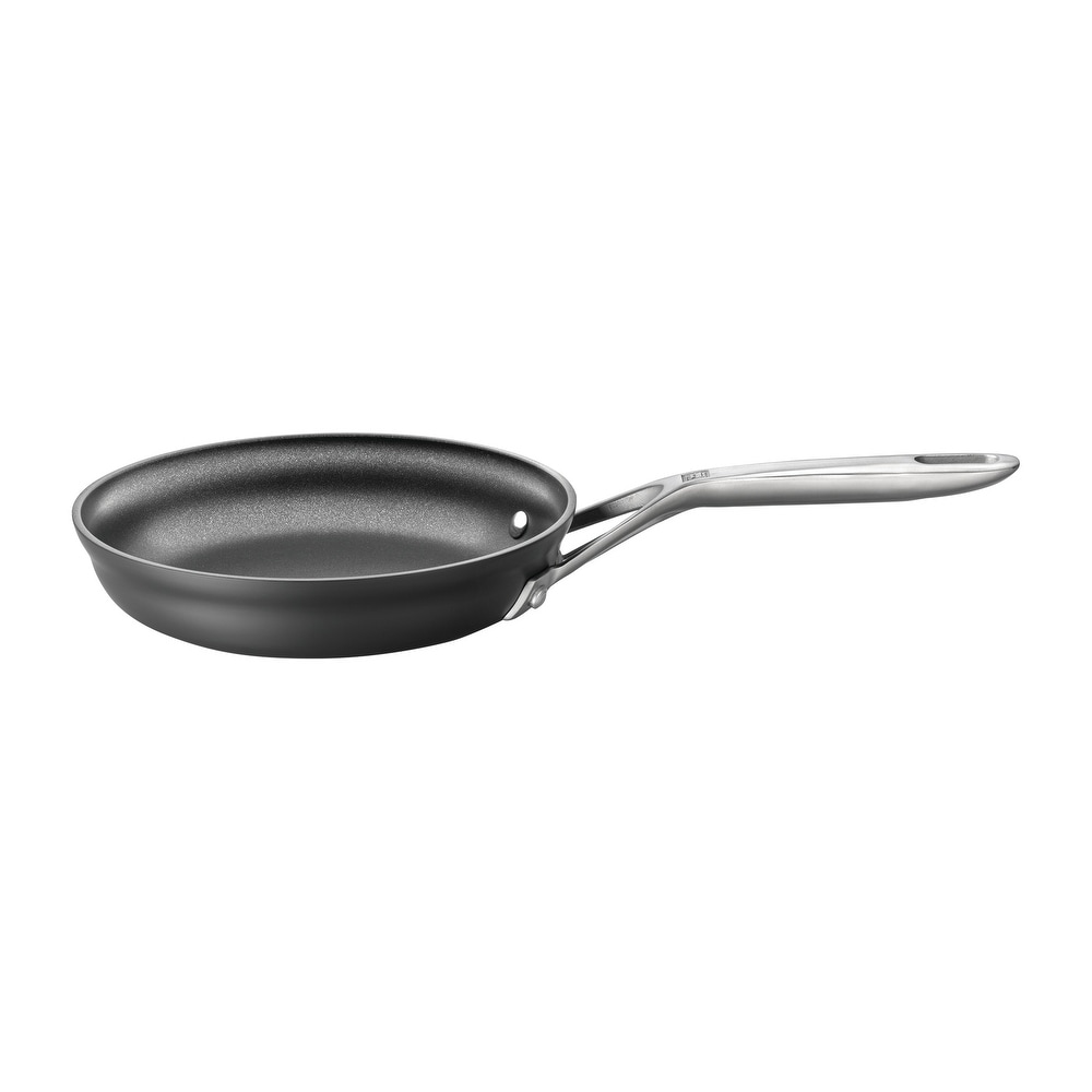 NutriChef 10” Fry Pan With Lid - Medium Skillet Nonstick Frying Pan with  Golden Titanium Coated Silicone Handle