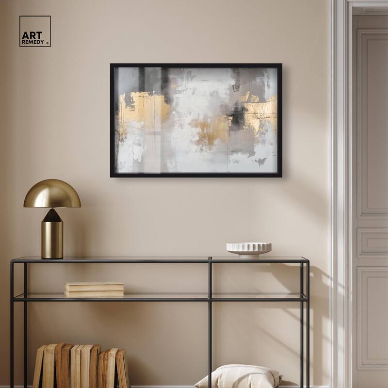 Gilded Gray I Shadowbox by Art Remedy