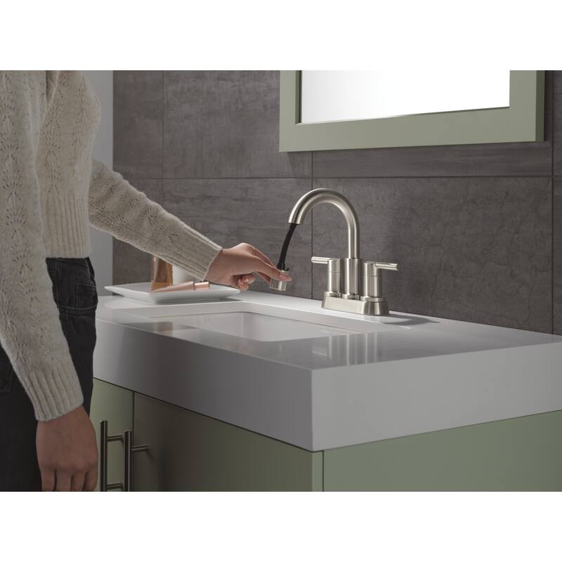 Delta 25749LF-PD Nicoli 1.2 GPM Centerset Bathroom Faucet with Pull