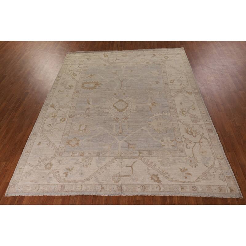 Oushak Vegetable Dye Area Rug Handmade Wool Carpet - 8'3" x 9'9"