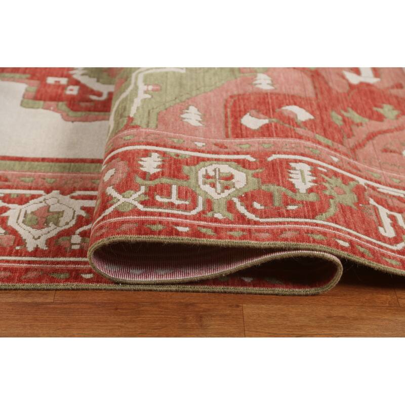 Heriz Serapi Turkish Oriental Traditional Area Rug Wool Hand-knotted - 9'9" x 13'0"