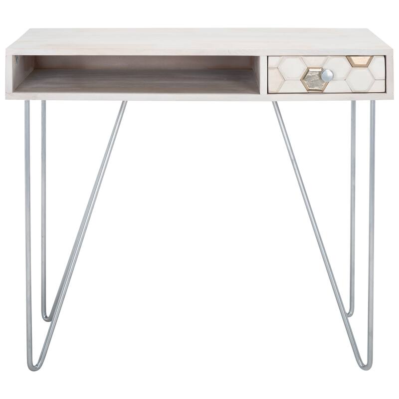 SAFAVIEH Werra 1-Drawer 1-Shelf Hairpin Leg Desk