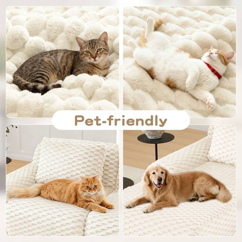 Rossetta 146" Oversized 4-Seater Modern Anti-slip Design Modular Sectional Flannelette Fabric Boneless Deep Sofa