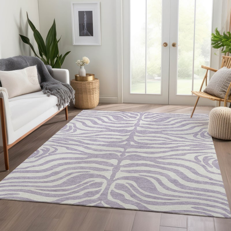 Premium Washable Super Soft Zebra Print Mayfield Rug