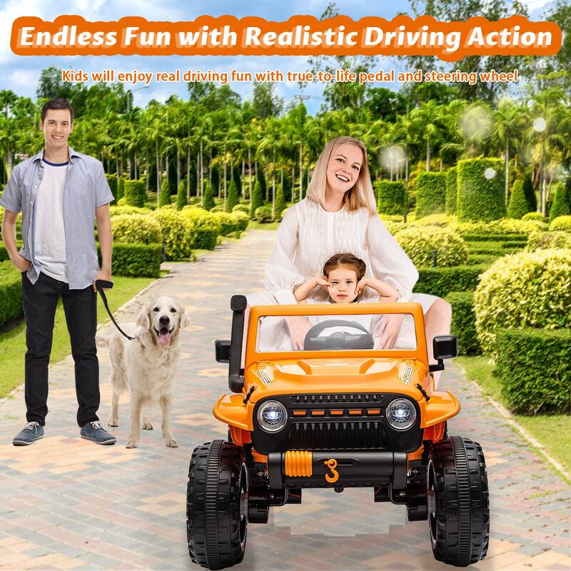 2 Seater Electric Truck, 24V Ride On Car for Kids Best Gift