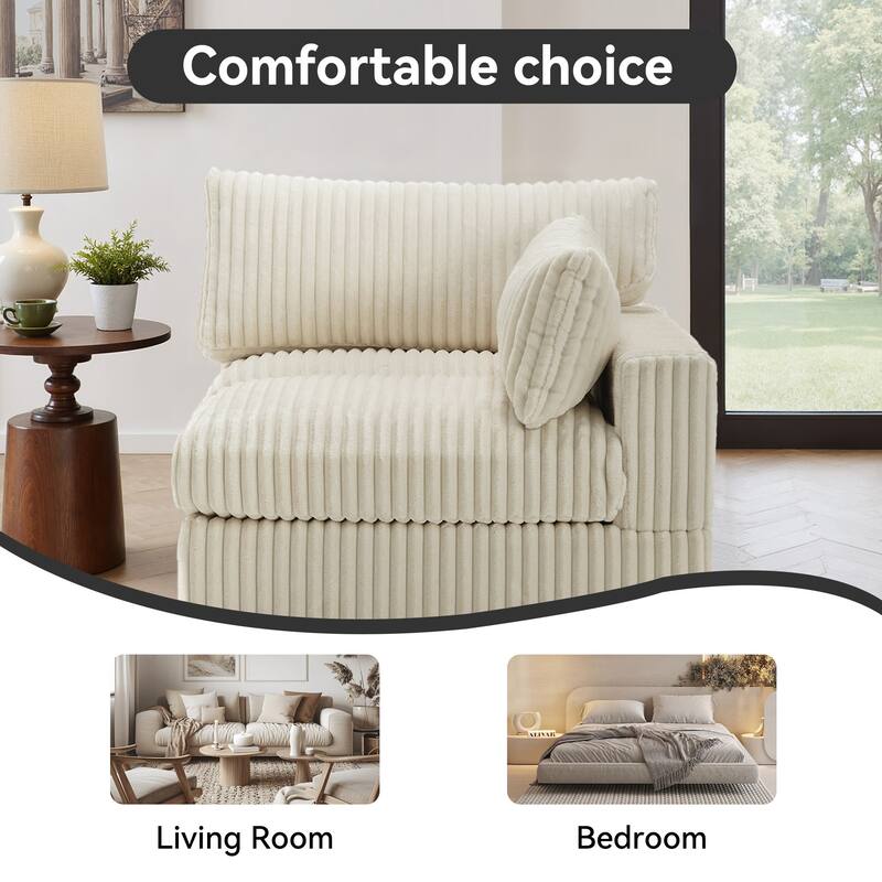 Plush Faux Fur Accent Sofa Chair