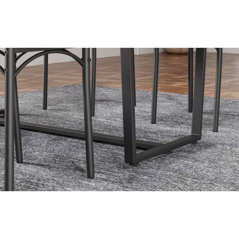 Four-Piece Set Table And Chair With Backrest, Industrial Style, Solid Structure