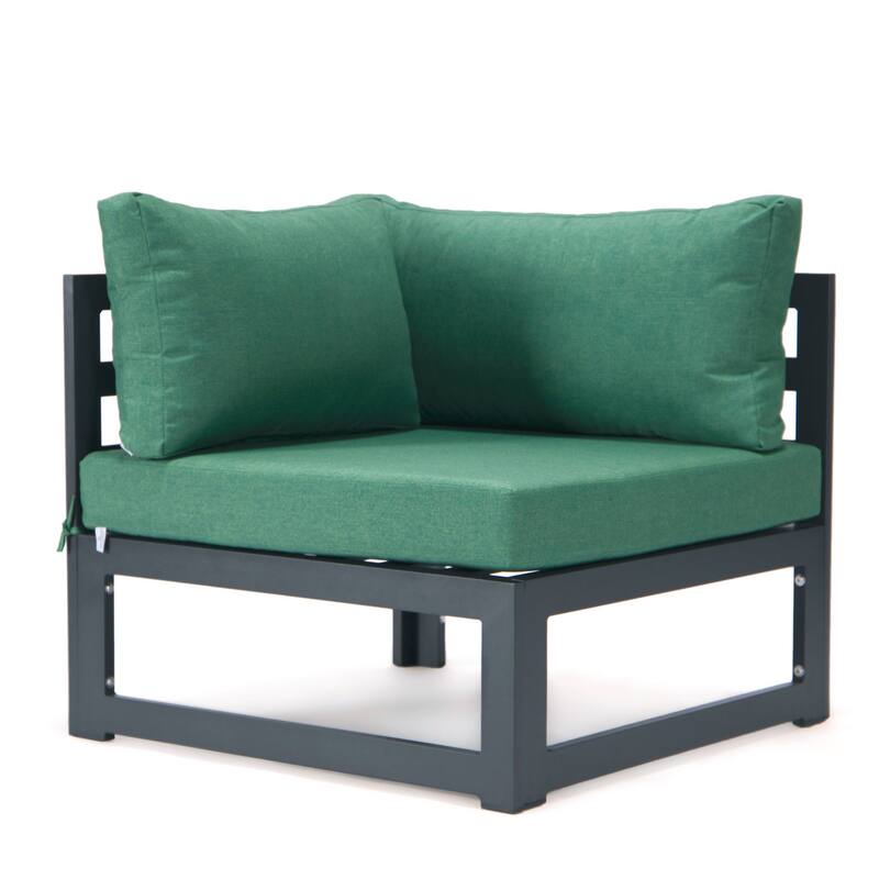 Outdoor 7-Piece Modern Patio Sectional Sofa Set Aluminum Frame W/ Coffee Table for Outdoor Summer Porch Backyard