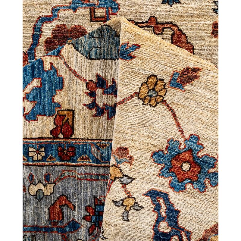 Serapi One-of-a-Kind Hand-Knotted Area Rug - Ivory - 10' 1" x 14' 0"