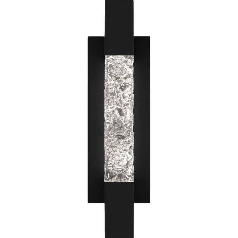 Matte Black LED Outdoor Wall Lantern from the Solace Collection
