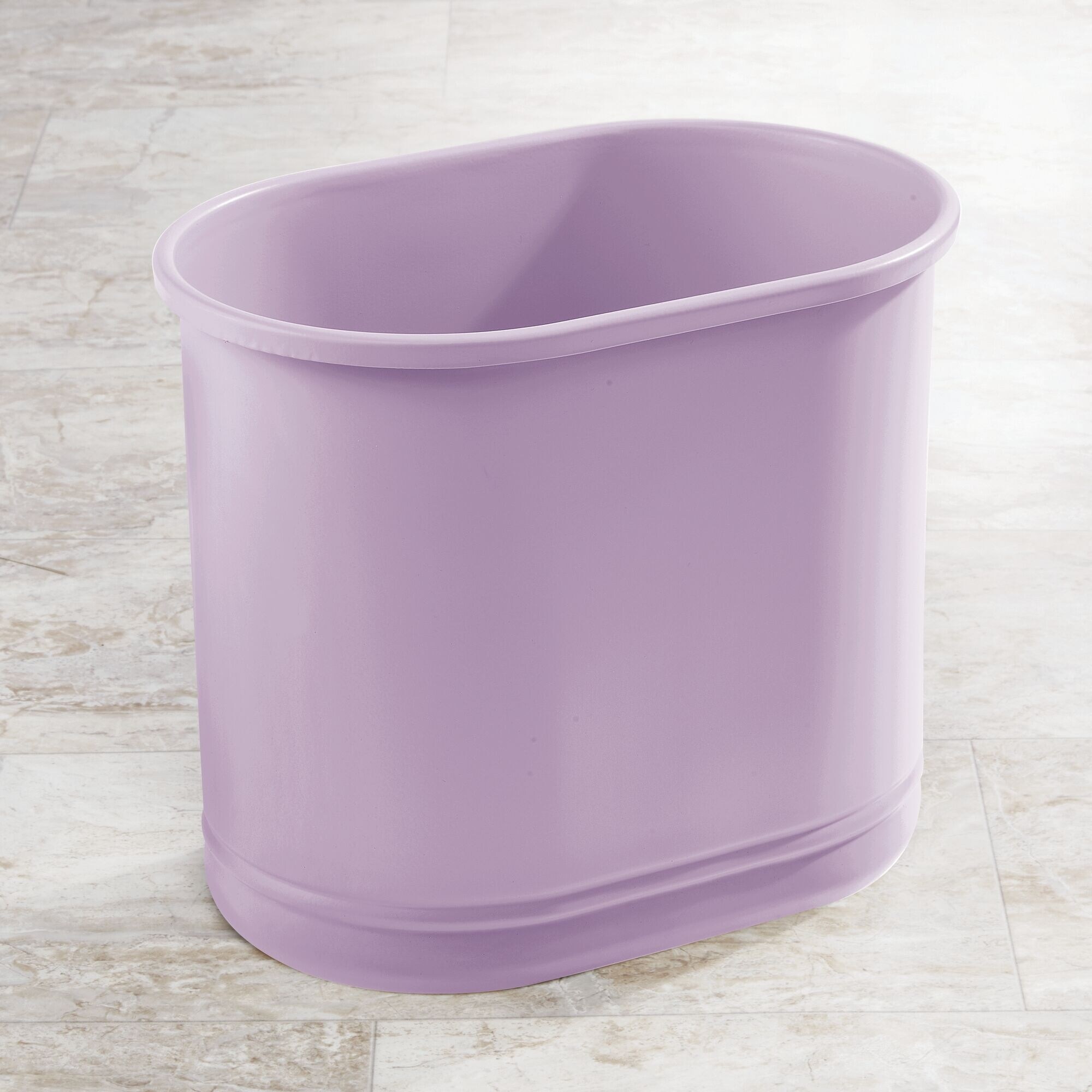 mDesign Slim Small Metal Trash Can Wastebasket, Garbage Bin - Overstock -  34477460