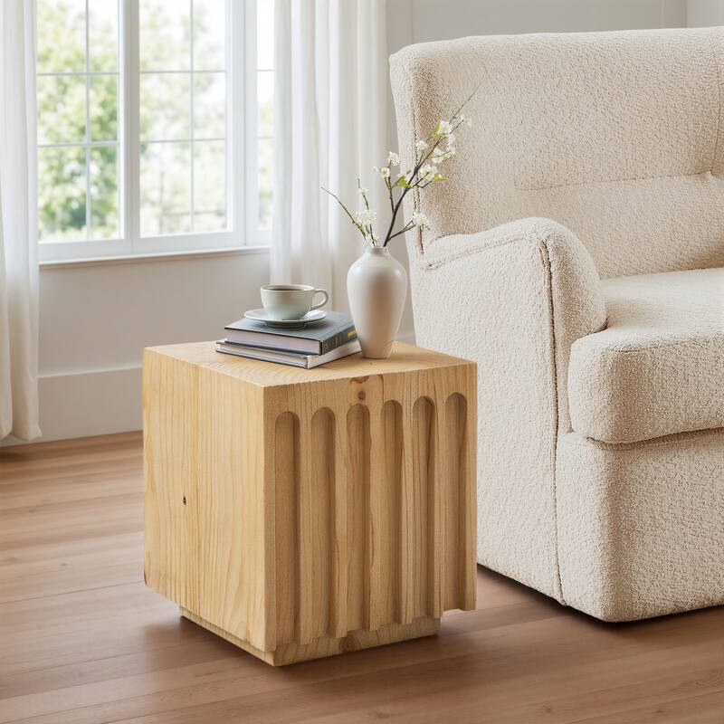 Art Leon Rectangular Tree-Trunk End Table