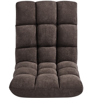 Yaheetech Floor Folding Gaming Sofa Chair Portable Padded Lounge Chair with Backrest