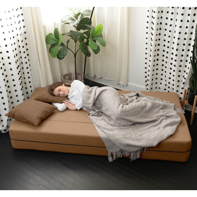 Zenzi Loveseat Twin - Convertible Couch / Twin Sleeper, Bru Smart