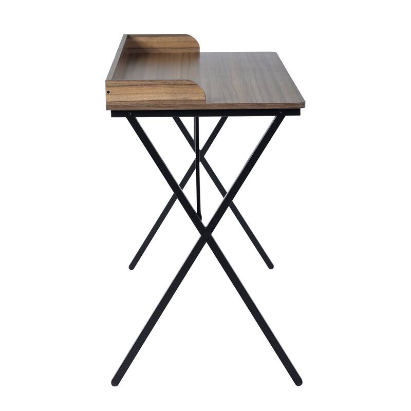 Homy Casa Modern Black Computer Desk, Metal Legs Office Writing Table