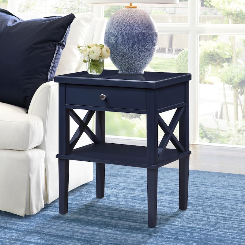 Copper Grove Castle Creek Wooden Nightstand with Lower Shelf