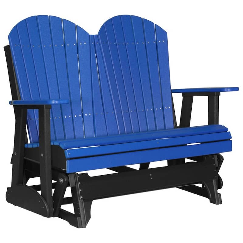 Poly Lumber Adirondack Glider - 4' - Blue & Black