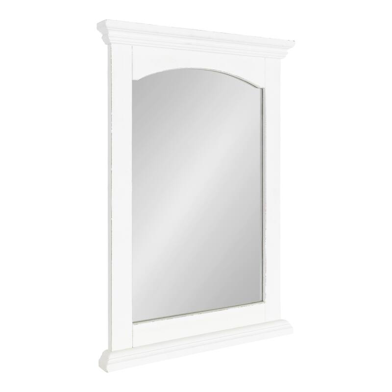 Kate and Laurel Helcomb Wood Framed Wall Mirror - 20x28.75 - White