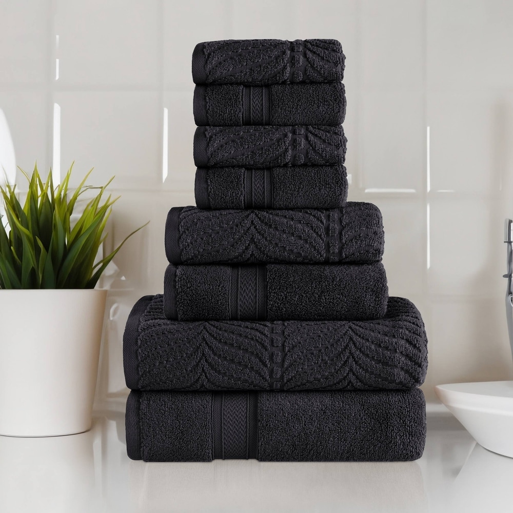Black towels in bathroom online