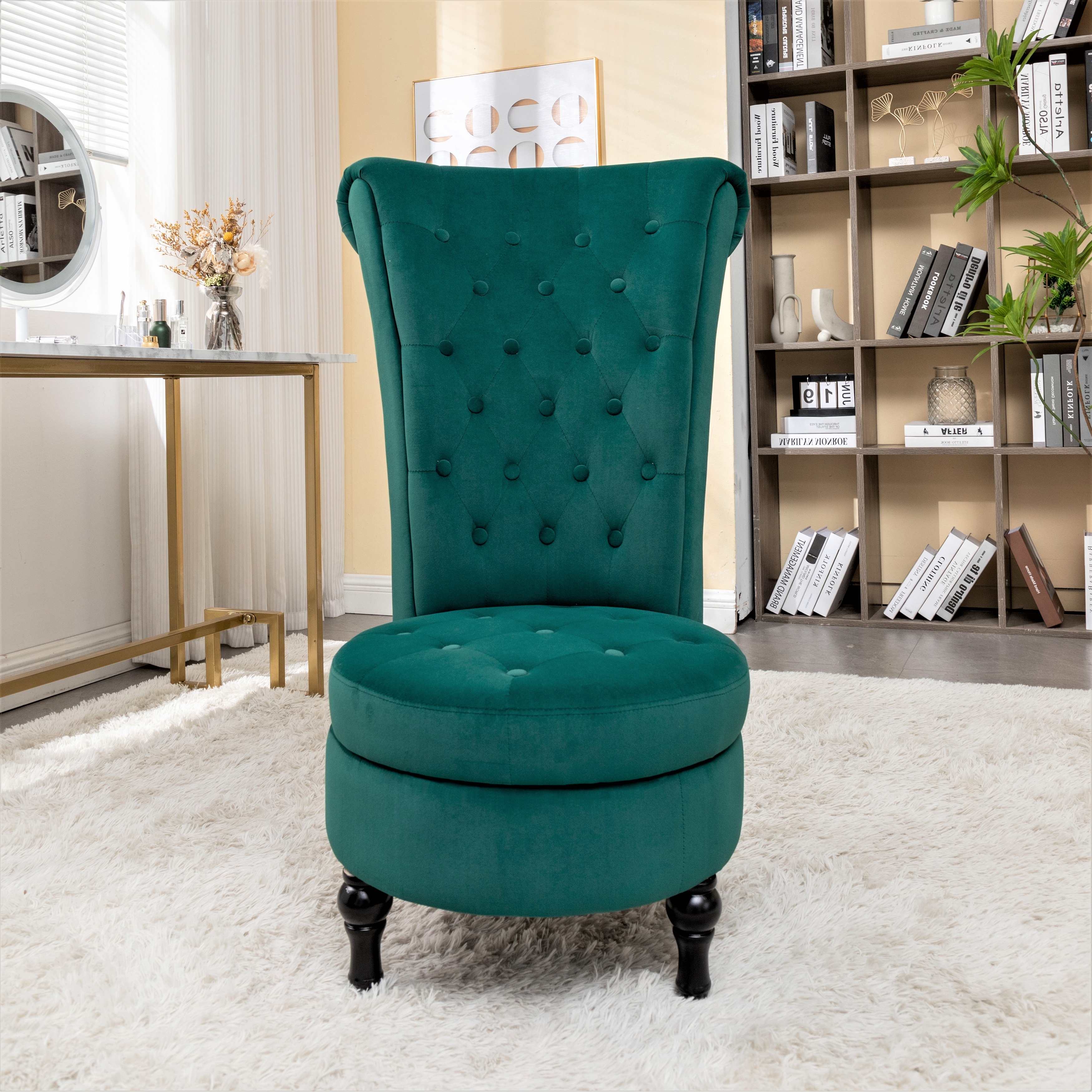 High back store vanity chair