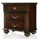 preview thumbnail 23 of 26, Vame Traditional Walnut Solid Wood 3-Piece Poster Bedroom Set by Furniture of America