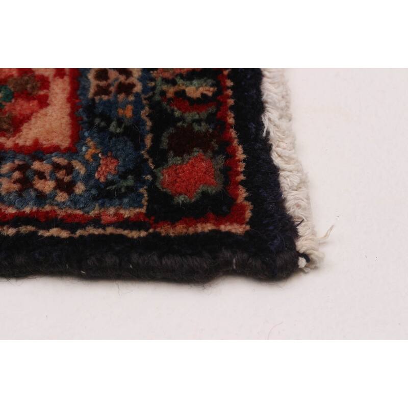 ECARPETGALLERY Hand-knotted Andelz Navy Wool Rug - 3'3 x 11'1