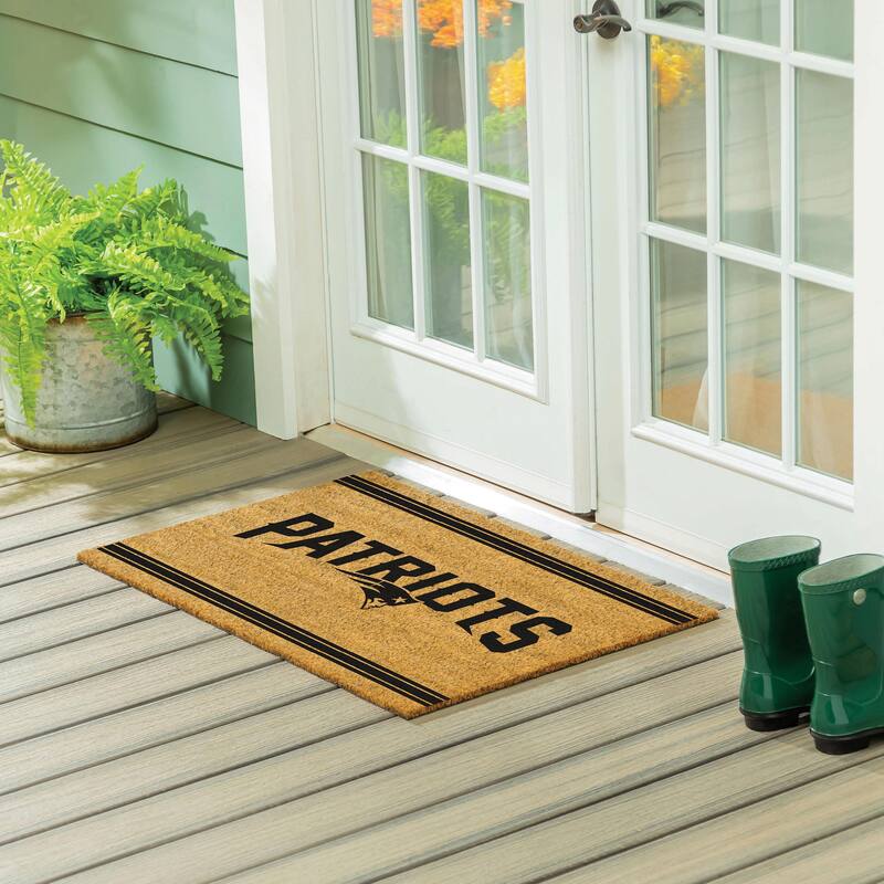 New England Patriots Monochrome Indoor/Outdoor Coir Door Mat - 36" x 24"