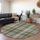 preview thumbnail 24 of 47, Premium Washable Super Soft Plaid Mayfield Rug Gray - 8' x 8' - Round