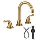 preview thumbnail 13 of 34, WOWOW 8 Inch Widespread Bathroom Faucet in Morden Gold