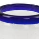preview thumbnail 7 of 15, Handmade Blue Rim Glass Classic Drinking Set of 6 Glasses (Mexico)