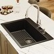 preview thumbnail 2 of 59, Karran QT-812 Top Mount 33 in. Large Single Bowl Quartz Kitchen Sink Kit
