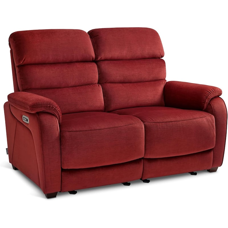 MCombo 61.6'' Wall Hugger Power Loveseat Recliner Sofa with Adjustable Headrest and USB A & C Charge Ports