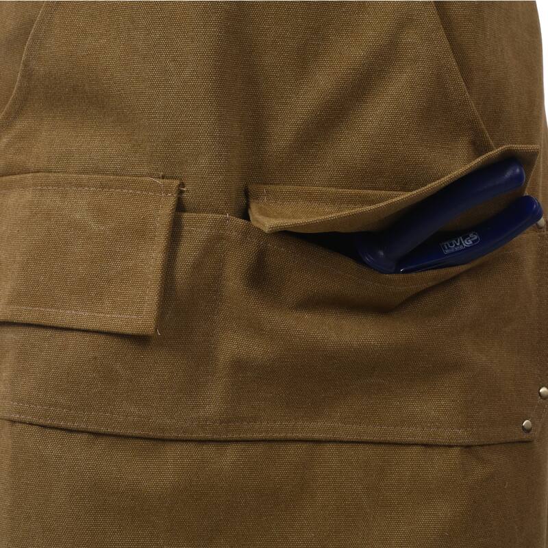 Anmytek Heavy Duty Canvas Work Apron with Pockets for Woodworking Gardening BBQ Men Women