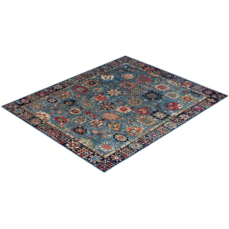 Serapi One-of-a-Kind Hand-Knotted Area Rug - Light Blue, 8' 0" x 9' 8" - 8' 0" x 9' 8"