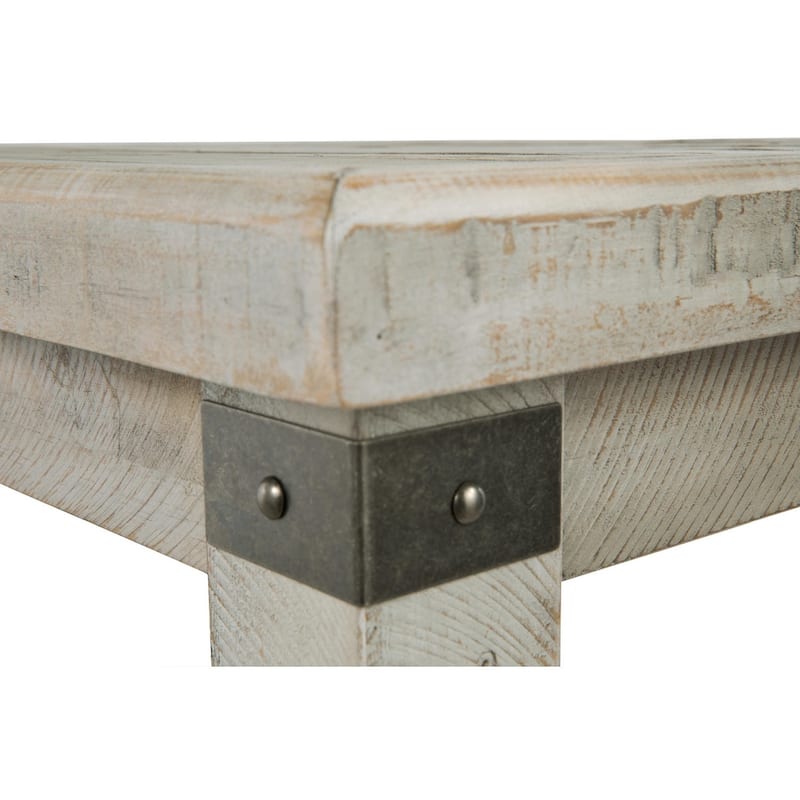 Carynhurst Casual Rectangular End Table White Wash Gray