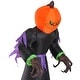 HomCom 7' Scary Tall Light-Up Pumpkin Inflatable Monster Halloween ...